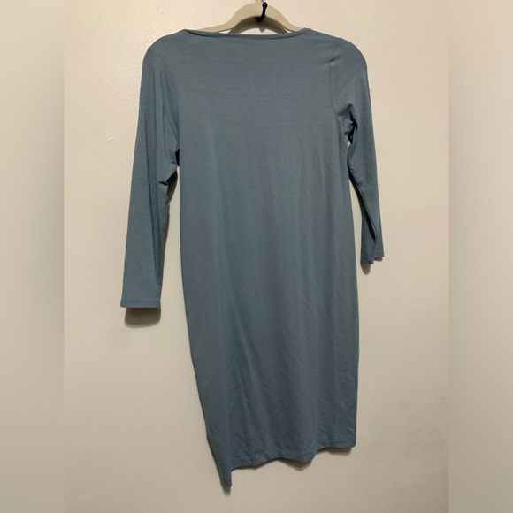 Eileen Fisher Viscose Stretch Jersey 3/4 Sleeve V-Neck Dress new with tags - Picture 8 of 8